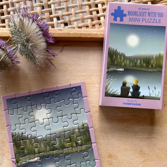 Moonlight with You by ViSSEVASSE 42 Piece Jigsaw Puzzle Puzzledly