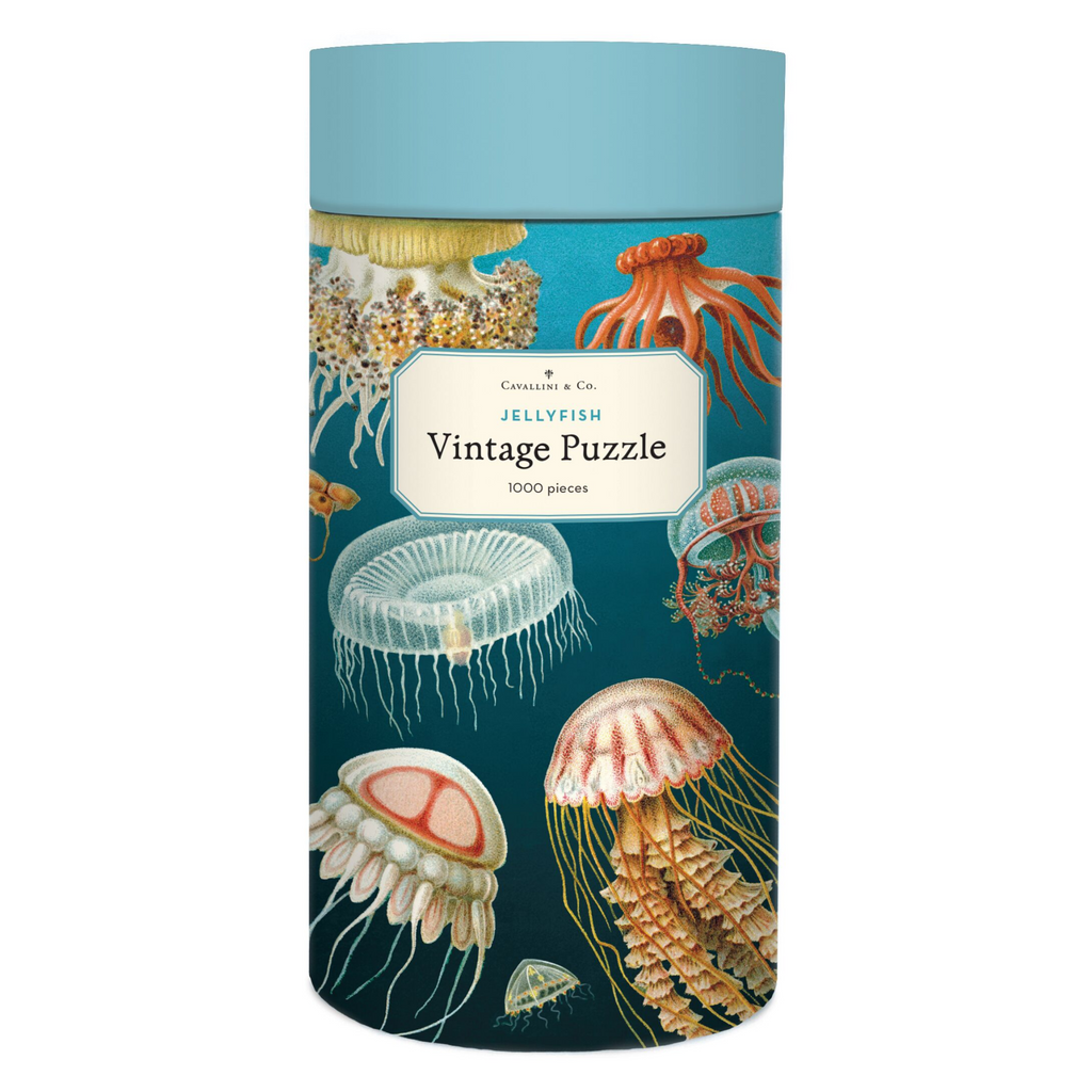 Jellyfish by Cavallini & Co. | 1,000 Piece Jigsaw Puzzle – Puzzledly