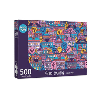 Good Evening | 500 Piece Jigsaw Puzzle Badge Bomb Puzzledly.
