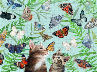 Butterfly & Kitten Friends | 500 Piece Jigsaw Puzzle