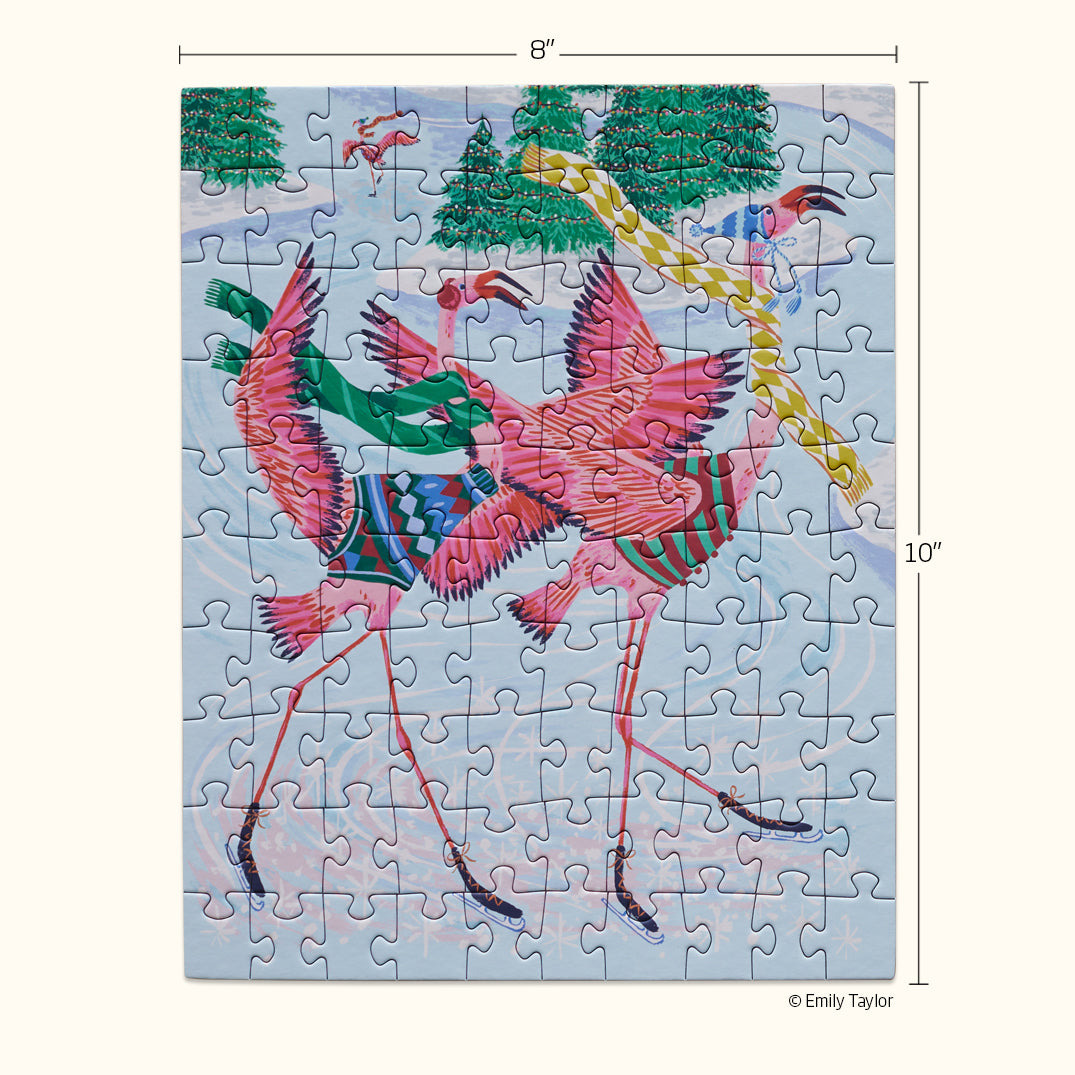Flamingo Ice Dance | 100 Piece Jigsaw Puzzle