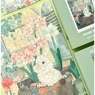 Amaryllis And Rabbit | 500 Piece Jigsaw Puzzle