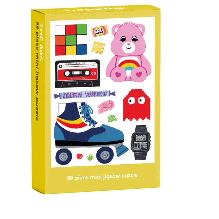 retro-80-s-by-happily-puzzles-99-piece-mini-jigsaw-puzzle-puzzledly for Free Printable 80s Photo Props Retro 80's by Happily Puzzles | 99 Piece Mini Jigsaw Puzzle – Puzzledly for Free Printable 80s Photo Props