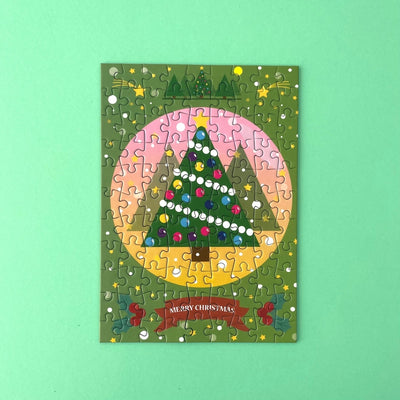 Merry Christmas Postcard | 99 Piece Jigsaw Puzzle