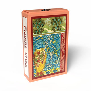 Inspired by E.A. Séguy’s intricate Art Deco puzzles, the Floral Vines | 99 Piece Jigsaw Puzzle from Penny Puzzle comes in a rectangular box featuring a vibrant floral pattern, a yellow vase illustration on the front, and “Floral Vines” printed on the side—evoking the nostalgia of vintage mini puzzle packaging.