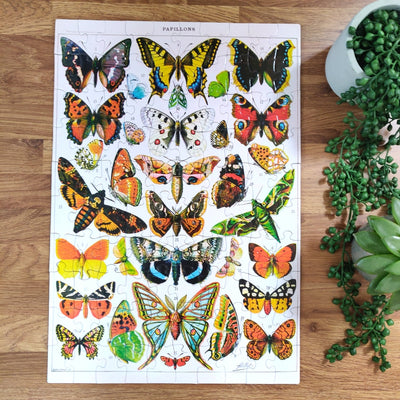 Vintage Butterflies | 100 Piece Jigsaw Puzzle