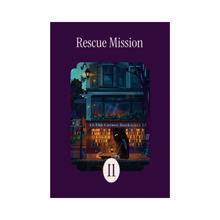 Experience “Rescue Mission | 99 Piece Jigsaw Puzzle” by la pauz, featuring a captivating book cover illustration—a cloaked figure stands outside a bookstore at night, conjuring the mysterious spirit of a Halloween puzzle adventure. The number 11, prominently displayed at the bottom, signals a hidden mini puzzle within the design.