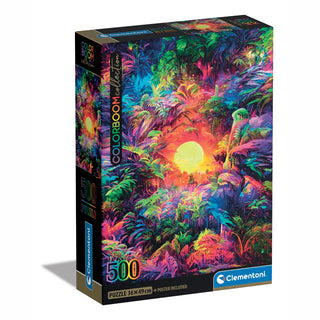 Color Boom Psychedelic Jungle Sunrise | 500 Piece Jigsaw Puzzle