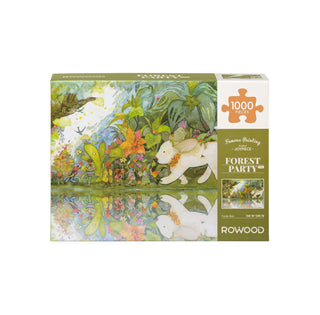 Robotime’s Forest Party | 1,000 Piece Jigsaw Puzzle features a charming illustrated forest scene with animals and plants on the box. A delightful challenge for nature lovers, it promises hours of puzzling fun.