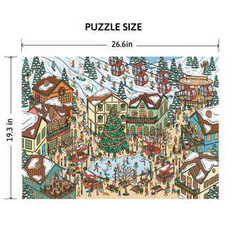 Après-Ski Village | 1,000 Piece Jigsaw Puzzle