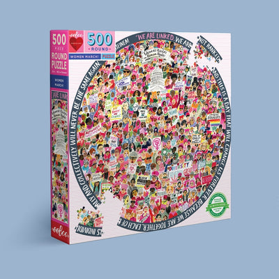 Women March! | 500 Piece Round Jigsaw Puzzle