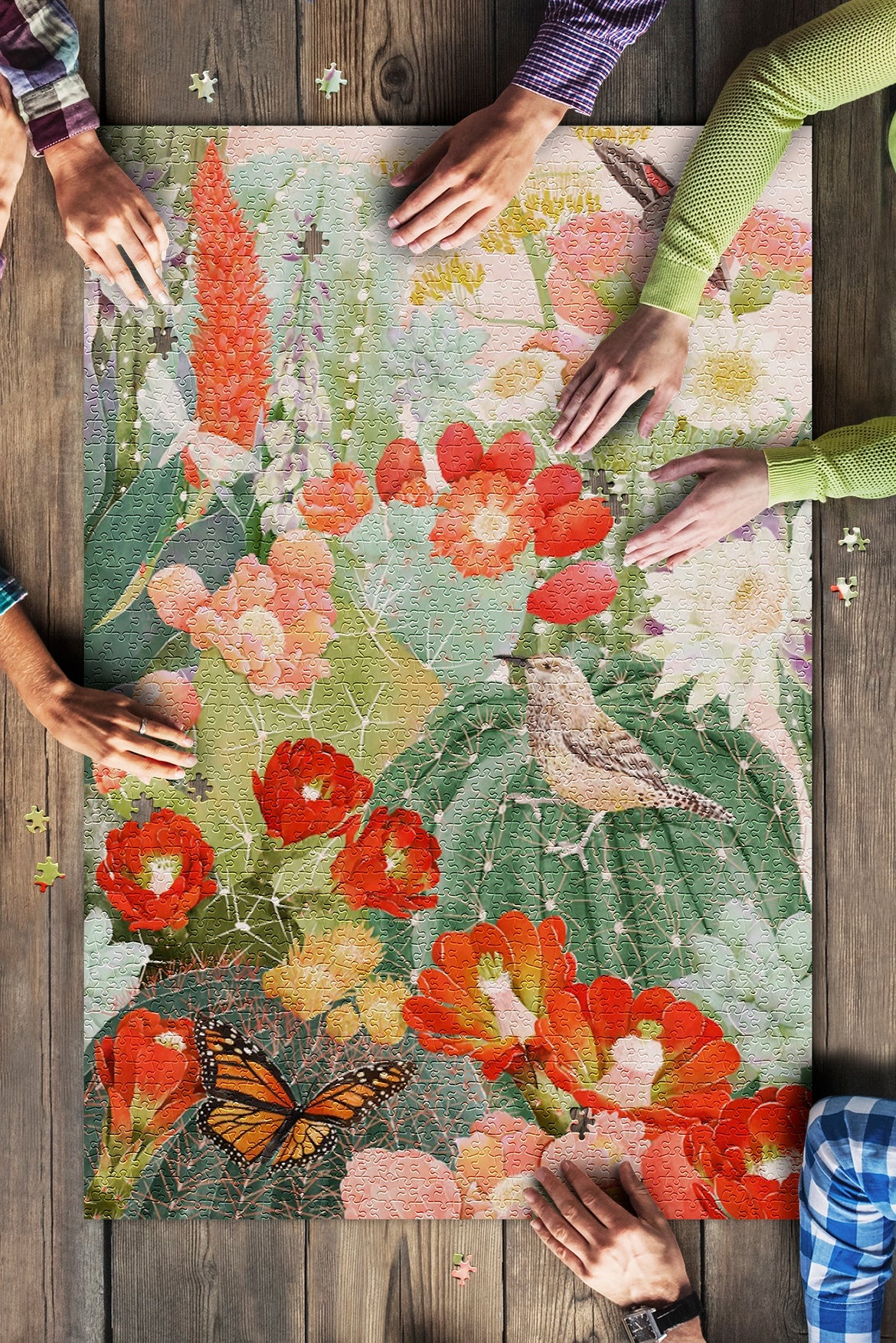 Desert Blooms Cactus and Birds | 1,000 Piece Jigsaw Puzzle