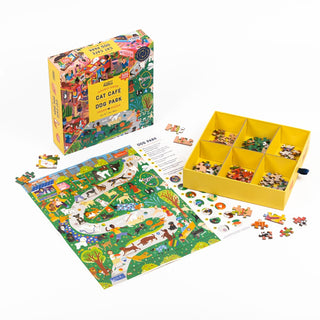 Cat Café & Dog Park | 500 Piece Jigsaw Puzzle