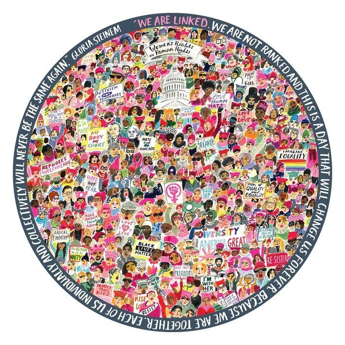 Women March! | 500 Piece Round Jigsaw Puzzle