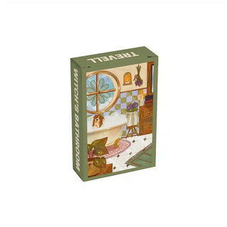 The Trevell Witch's Bathroom | 99 Piece Jigsaw Puzzle features a whimsical bathroom scene with plants, magical decor, and a bathtub—an enchanting puzzle for any witch-themed enthusiast.