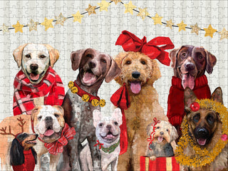Festive Puppy Pack | 500 Piece Jigsaw Puzzle