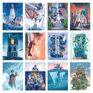 Puzzle in A Bottle Box Set | 12x 99 Piece Jigsaw Puzzles