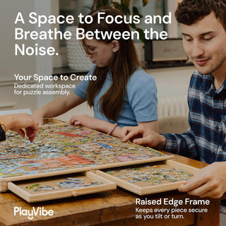 Portable Wooden Jigsaw Puzzle Table