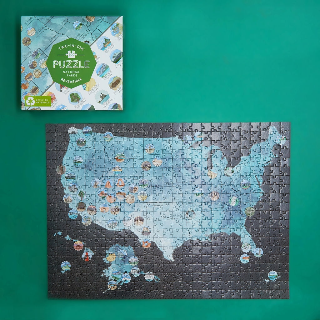 Reversible 2-in-1 US National Parks | 500 Piece Jigsaw Puzzle