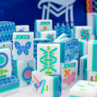 Crystal Prism Blue | Mahjong Tile Set