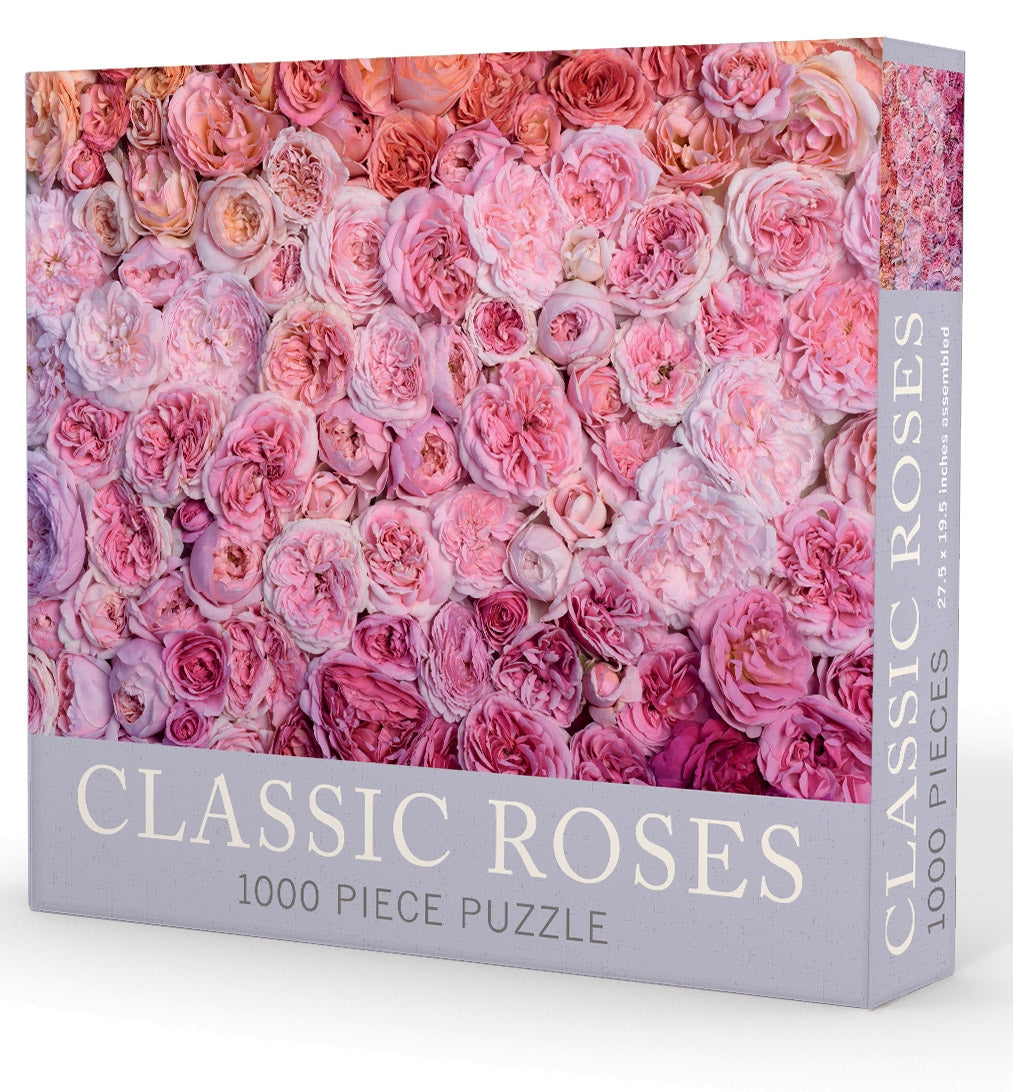 English Roses 1000 Piece Jigsaw Puzzle - Floral Garden Photography By James Ogilvy, 27x20 Inches