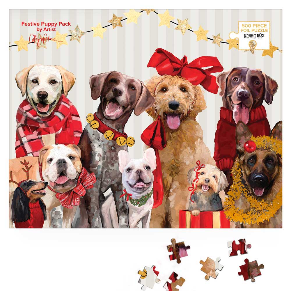 Festive Puppy Pack | 500 Piece Jigsaw Puzzle
