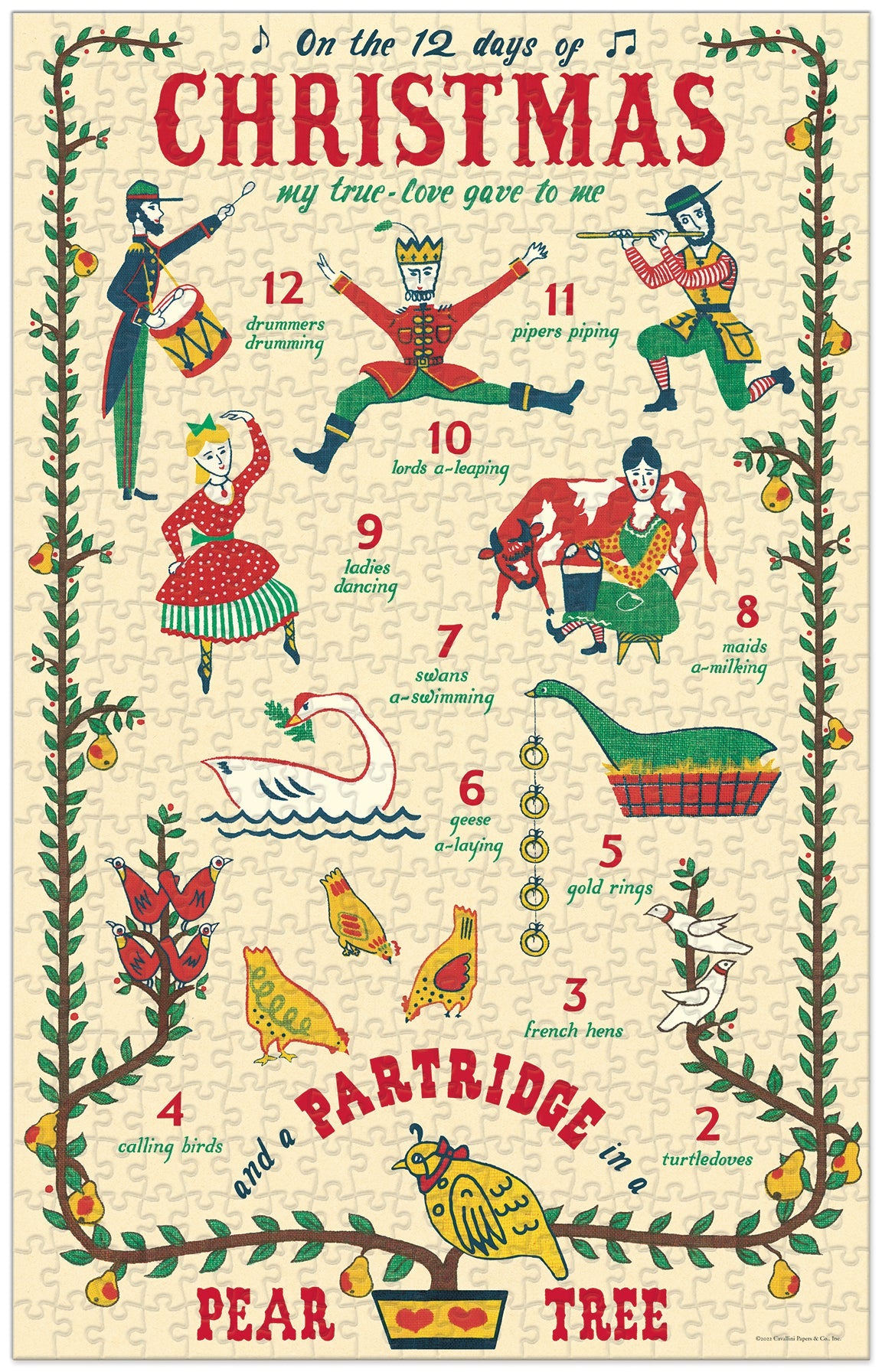 Twelve Days of Christmas | 500 Piece Jigsaw Puzzle