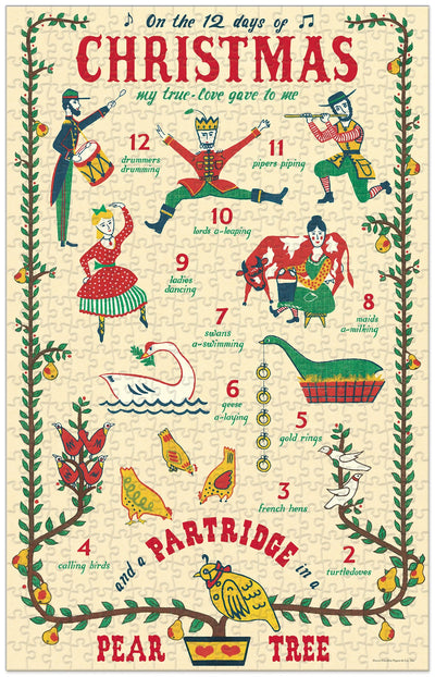 Twelve Days of Christmas | 500 Piece Jigsaw Puzzle