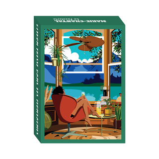Marie-Chantal's Citron Pressé 99 piece jigsaw puzzle features artwork of a woman sitting in a chair.