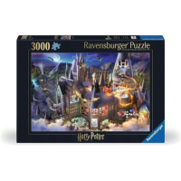 The Ravensburger “Hogwarts Castle Cutaway” is a 3,000-piece jigsaw puzzle featuring a detailed illustration of the iconic castle from the Harry Potter series.