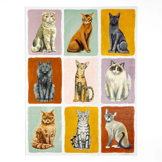 Nine Lives Feline Friends Cats Grid | 1,000 Piece Jigsaw Puzzle