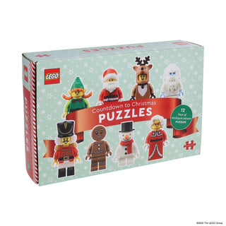 The Chronicle Books LEGO Countdown To Christmas features 12 days of minifigure advent puzzles, with festive LEGO-themed challenges for the holiday season.