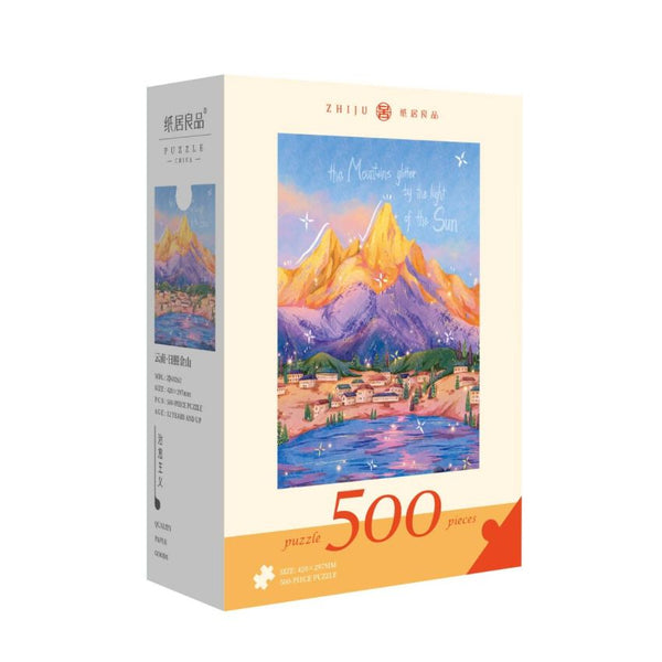Yunnan·Golden Mountain in the Sun by Zhiju | 500 Piece Jigsaw
