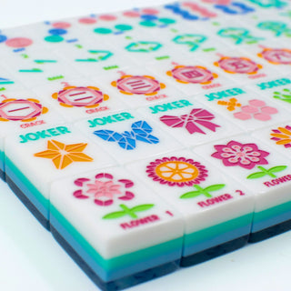 Crystal Prism Blue | Mahjong Tile Set