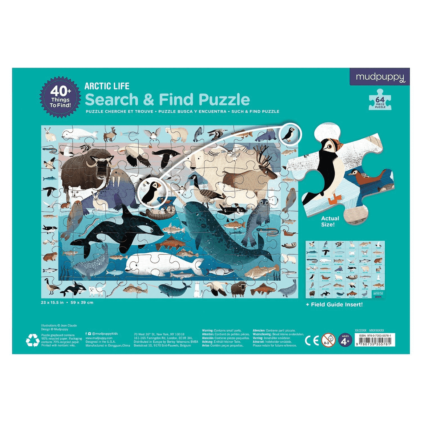 Arctic Life Search & Find | 64 Piece Jigsaw Puzzle