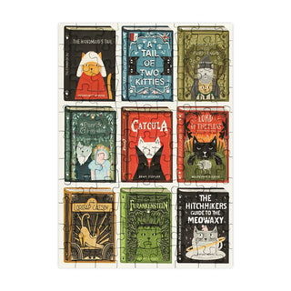 Book Cats | 99 Piece Mini Jigsaw Puzzle
