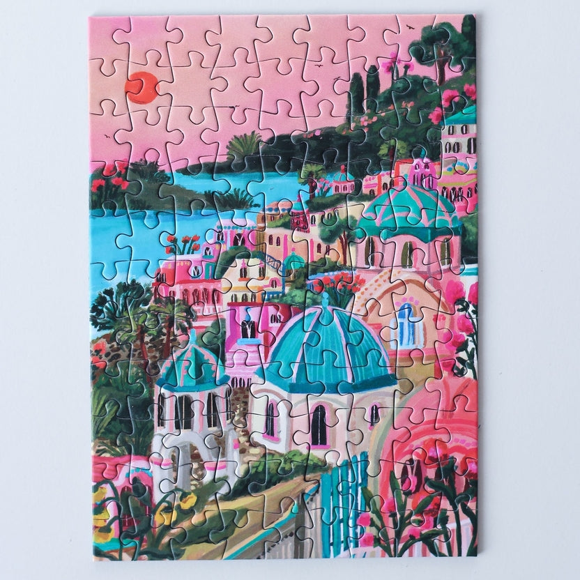 Santorini Sun Mini | 99 Piece Jigsaw Puzzle
