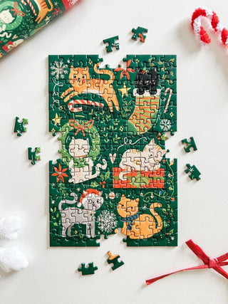 Meowy Christmas | 150 Piece Jigsaw Puzzle