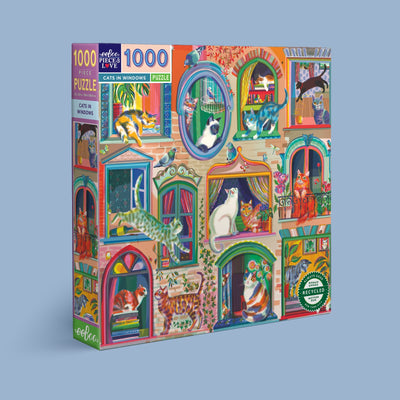 Cats in Windows | 1,000 Piece Jigsaw Puzzle
