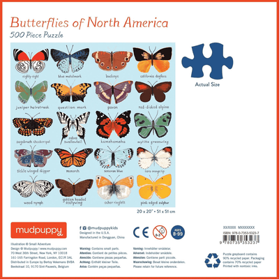 Butterflies Of North America | 500 Piece Jigsaw Puzzle