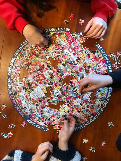 Women March! | 500 Piece Round Jigsaw Puzzle