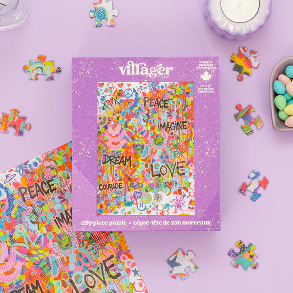 Pink Graffiti by Villager Puzzles | 250 Piece Jigsaw Puzzle