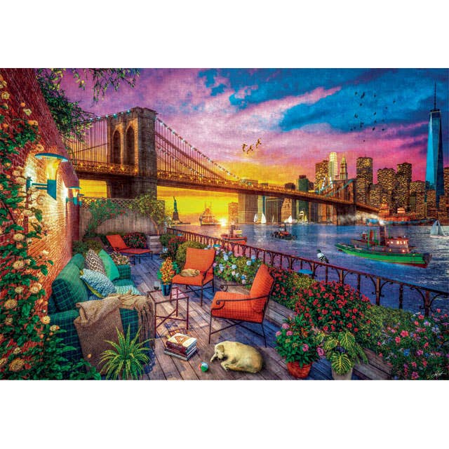 Manhattan Balcony Sunset | 3,000 Piece Jigsaw Puzzle