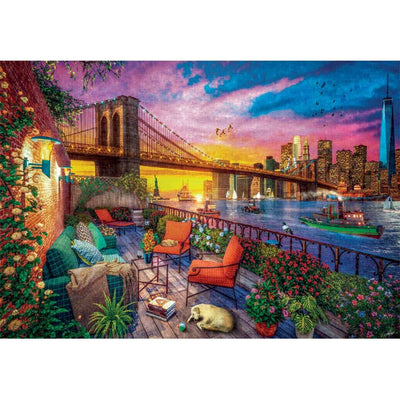 Manhattan Balcony Sunset | 3,000 Piece Jigsaw Puzzle