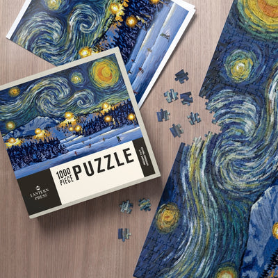 Starry Night Ski Resort | 1,000 Piece Jigsaw Puzzle