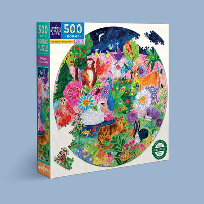 Garden Sanctuary | 500 Piece Round Puzzle