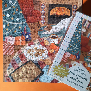 En attendant Noël | 500 Piece Jigsaw Puzzle