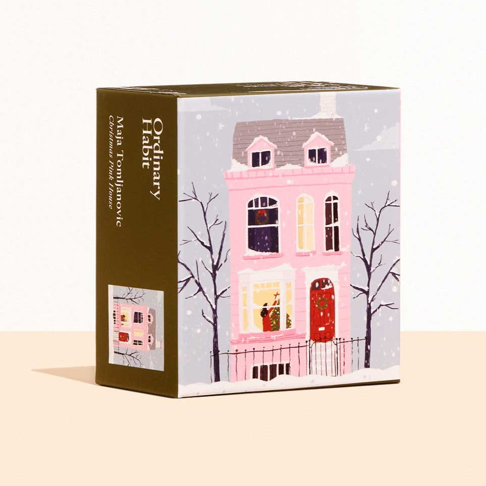 Christmas Pink House | 100 Piece Jigsaw Puzzle