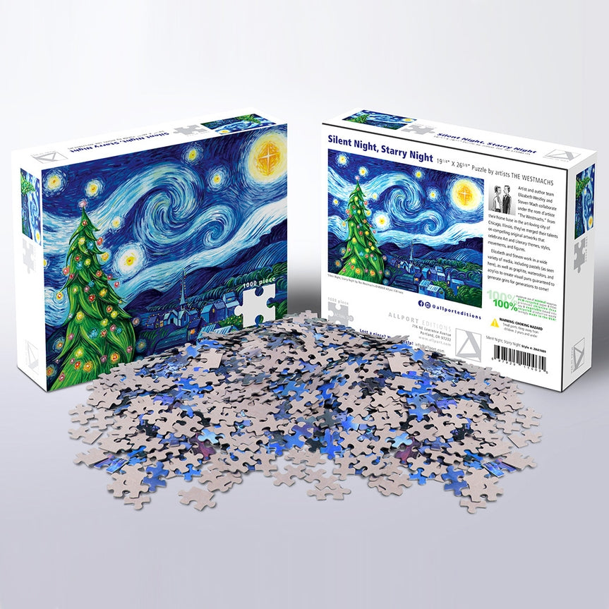 Silent Night, Starry Night Van Gogh | 1,000 Piece Jigsaw Puzzle