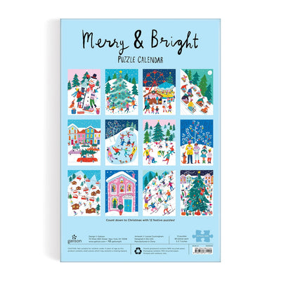 Merry & Bright 12 Days of Christmas Advent Puzzle Calendar